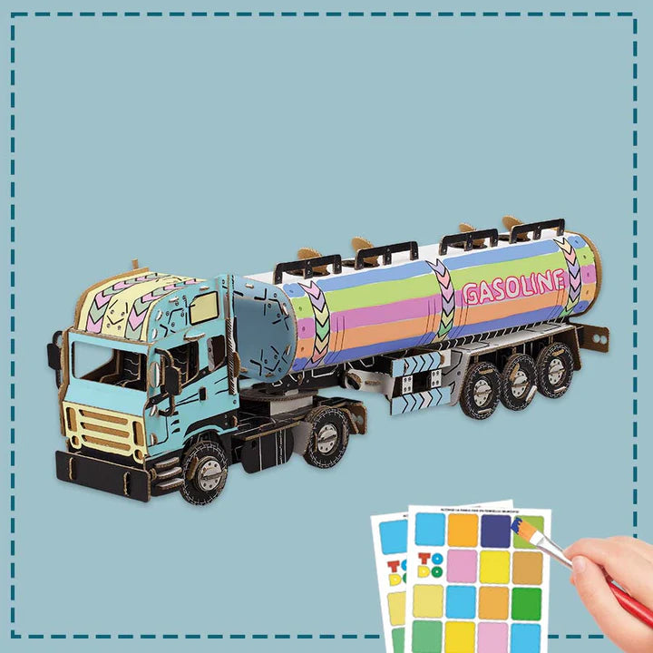 Fuel Truck - Cisterna benzina di cartone