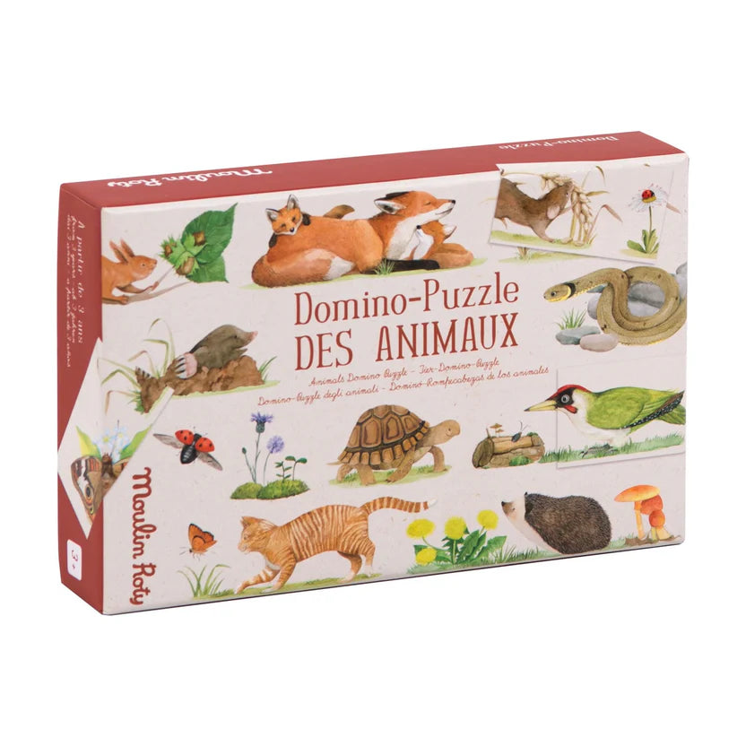 Gioco domino-puzzle degli animali
