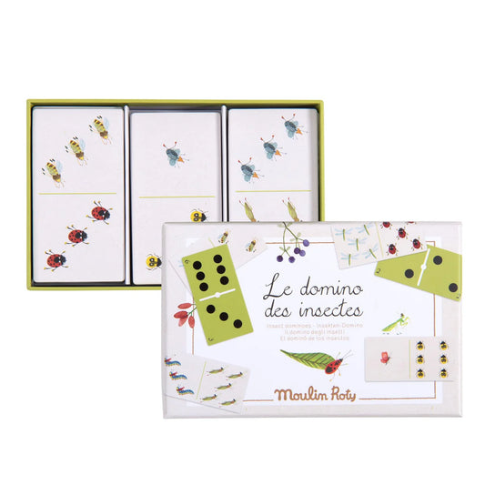 Gioco domino degli insetti fronte-retro