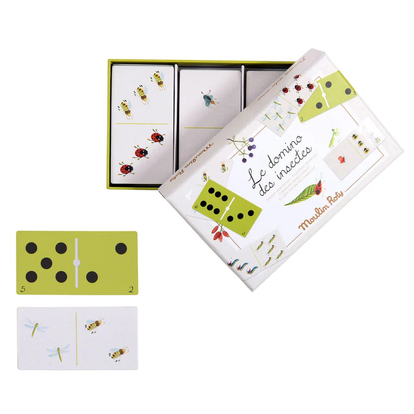 Gioco domino degli insetti fronte-retro